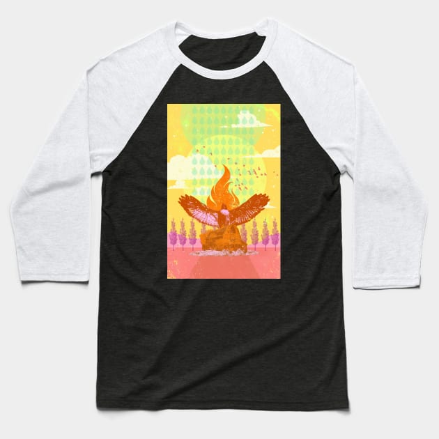 RAIN HAWK Baseball T-Shirt by Showdeer